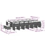 Gartenmöbel-Set, 17-teilig, mit braunen Kissen aus synthetischem Rattan. von , Gartensets - Ref: Foro24-3277952, Preis: 944,3...