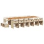 Garten-Essgruppe 17-teilig mit Kissen aus synthetischem Rattan in Beige. von , Gartensets - Ref: Foro24-3277959, Preis: 992,3...