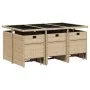 Set comedor de jardín 11 pzas con cojines ratán sintético beige de , Conjuntos de jardín - Ref: Foro24-3277739, Precio: 630,8...