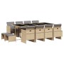 Set comedor de jardín con cojines 13 pzas ratán sintético beige by , Garden sets - Ref: Foro24-3277751, Price: 789,15 €, Disc...