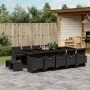 Set comedor de jardín con cojines 15 pzas ratán sintético negro by , Garden sets - Ref: Foro24-3277758, Price: 918,08 €, Disc...