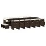 Set de muebles jardín 17 pzas y cojines ratán sintético marrón von , Gartensets - Ref: Foro24-3277772, Preis: 1,00 €, Rabatt: %