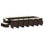 Set de muebles jardín 17 pzas y cojines ratán sintético marrón von , Gartensets - Ref: Foro24-3277772, Preis: 1,00 €, Rabatt: %