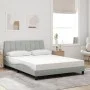 Bed with light gray velvet mattress 140x200 cm by , Beds and slatted bases - Ref: Foro24-3208598, Price: 388,66 €, Discount: %