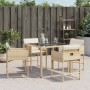 Gartenstühle mit Kissen, 4 Stück, aus synthetischem Rattan in Beige. von , Gartenstühle - Ref: Foro24-4007479, Preis: 123,90 ...