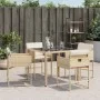 Sillas de jardín con cojines 4 uds ratán sintético beige by , Garden chairs - Ref: Foro24-4007479, Price: 197,51 €, Discount: %