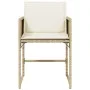 Sillas de jardín con cojines 4 uds ratán sintético beige by , Garden chairs - Ref: Foro24-4007479, Price: 197,51 €, Discount: %