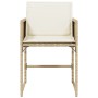 Sillas de jardín con cojines 4 uds ratán sintético beige by , Garden chairs - Ref: Foro24-4007479, Price: 123,90 €, Discount: %