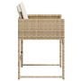 Gartenstühle mit Kissen, 4 Stück, aus synthetischem Rattan in Beige. von , Gartenstühle - Ref: Foro24-4007479, Preis: 123,90 ...