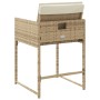 Sillas de jardín con cojines 4 uds ratán sintético beige by , Garden chairs - Ref: Foro24-4007479, Price: 123,90 €, Discount: %