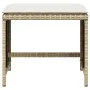 Taburetes jardín con cojines 4 uds ratán PE beige 40x40x35 cm by , Outdoor ottomans - Ref: Foro24-4007487, Price: 114,09 €, D...