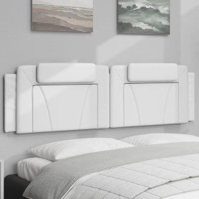 Padded white synthetic leather headboard 180 cm by , Headboards and footboards - Ref: Foro24-374805, Price: 71,23 €, Discount: %