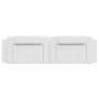 Padded white synthetic leather headboard 180 cm by , Headboards and footboards - Ref: Foro24-374805, Price: 61,56 €, Discount: %