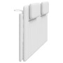 Padded white synthetic leather headboard 180 cm by , Headboards and footboards - Ref: Foro24-374805, Price: 61,56 €, Discount: %