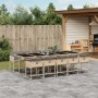 Garten-Essgruppe 11-teilig mit Kissen aus synthetischem Rattan in Beige. von , Gartensets - Ref: Foro24-3278063, Preis: 705,0...