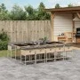 Set comedor de jardín 11 pzas con cojines ratán sintético beige by , Garden sets - Ref: Foro24-3278063, Price: 920,17 €, Disc...
