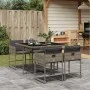 Garten-Essgruppe, 5-teilig, mit grauen Polstern aus synthetischem Rattan von , Gartensets - Ref: Foro24-3278023, Preis: 352,1...