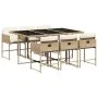 Set comedor de jardín 7 pzas con cojines ratán sintético beige by , Garden sets - Ref: Foro24-3278037, Price: 526,70 €, Disco...