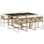 Set comedor de jardín 7 pzas con cojines ratán sintético beige by , Garden sets - Ref: Foro24-3278037, Price: 403,61 €, Disco...