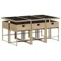 Set comedor de jardín 7 pzas con cojines ratán sintético beige by , Garden sets - Ref: Foro24-3278037, Price: 526,70 €, Disco...