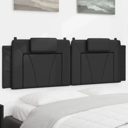 Padded black synthetic leather headboard 160 cm by , Headboards and footboards - Ref: Foro24-374797, Price: 61,14 €, Discount: %