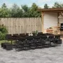 Set de muebles jardín 17 pzas con cojines ratán sintético negro de , Conjuntos de jardín - Ref: Foro24-3278130, Precio: 992,5...