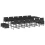 Set de muebles jardín 17 pzas con cojines ratán sintético negro de , Conjuntos de jardín - Ref: Foro24-3278130, Precio: 992,5...