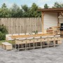 Set comedor de jardín 17 pzas con cojines ratán sintético beige de , Conjuntos de jardín - Ref: Foro24-3278139, Precio: 953,07 €