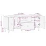 Mueble de TV madera maciza de mango 105x33x46 cm de , Muebles TV - Ref: Foro24-358334, Precio: 80,77 €, Descuento: %