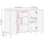 Armario auxiliar madera maciza de mango 90x33x75 cm de , Aparadores - Ref: Foro24-358348, Precio: 148,08 €, Descuento: %