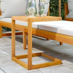 Mesa en forma de C madera maciza de acacia 42x40x50 cm by , Garden tables - Ref: Foro24-365857, Price: 37,30 €, Discount: %