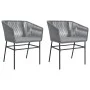 Gartensofas mit Kissen 2 Stück Kunststoff-Rattan Grau von , Gartenstühle - Ref: Foro24-369104, Preis: 140,38 €, Rabatt: %
