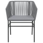 Sillones de jardín con cojines 2 uds ratán sintético gris de , Sillas de jardín - Ref: Foro24-369104, Precio: 131,20 €