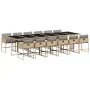 Set comedor de jardín con cojines 13 pzas ratán sintético beige von , Gartensets - Ref: Foro24-3278075, Preis: 930,90 €, Raba...