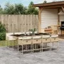Set comedor de jardín 9 pzas con cojines ratán sintético beige by , Garden sets - Ref: Foro24-3278049, Price: 701,24 €, Disco...