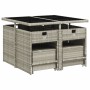 Set comedor de jardín 9 pzas cojines ratán sintético gris claro von , Gartensets - Ref: Foro24-3277906, Preis: 366,38 €, Raba...