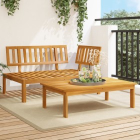 Set de sofás de palets de jardín 2 pzas madera maciza de acacia by , Outdoor sofas - Ref: Foro24-365848, Price: 203,12 €, Dis...