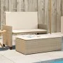 Banco de jardín con cojines y reposapiés ratán sintético beige by , garden benches - Ref: Foro24-368411, Price: 258,30 €, Dis...