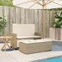 Banco de jardín con cojines y reposapiés ratán sintético beige by , garden benches - Ref: Foro24-368411, Price: 258,30 €, Dis...