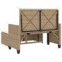 Banco de jardín con cojines y reposapiés ratán sintético beige by , garden benches - Ref: Foro24-368411, Price: 263,05 €, Dis...