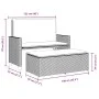 Banco de jardín con cojines y reposapiés ratán sintético beige by , garden benches - Ref: Foro24-368411, Price: 258,30 €, Dis...