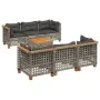 Gartensofa-Set und Kissen, 8-teilig, aus grauem Kunst-Rattan. von , Gartensets - Ref: Foro24-3261753, Preis: 673,58 €, Rabatt: %