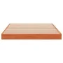 Massives Kiefernholzbettgestell in brauner Wachsfarbe, 100x200 cm. von , Betten und Lattenroste - Ref: Foro24-847152, Preis: ...