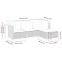Gartensitzgruppe 4-teilig mit schwarzen Polstern aus synthetischem Rattan von , Gartensets - Ref: Foro24-3261779, Preis: 308,...
