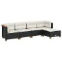 Set de muebles de jardín 5 pzas y cojines ratán sintético negro by , Garden sets - Ref: Foro24-3261785, Price: 380,04 €, Disc...