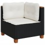 Set de muebles de jardín 5 pzas y cojines ratán sintético negro by , Garden sets - Ref: Foro24-3261785, Price: 369,26 €, Disc...