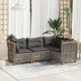 Set de sofás de jardín 4 pzas y cojines ratán sintético gris by , Garden sets - Ref: Foro24-3261801, Price: 379,54 €, Discoun...