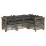 Set de sofás de jardín 4 pzas y cojines ratán sintético gris by , Garden sets - Ref: Foro24-3261801, Price: 379,54 €, Discoun...