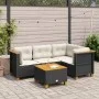 Set de muebles de jardín 5 pzas y cojines ratán sintético negro de , Conjuntos de jardín - Ref: Foro24-3261803, Precio: 379,5...
