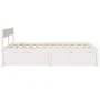 Bed frame with white pine wood drawers 140x200 cm by , Beds and slatted bases - Ref: Foro24-3282349, Price: 298,88 €, Discoun...
